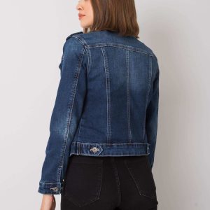 Tiphanie Blue Zipper Denim Jacket