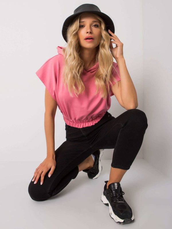 Jeneen Pink Short Sleeve Sweatshirt