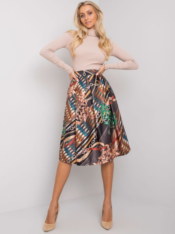 Black skirt with Maringa prints