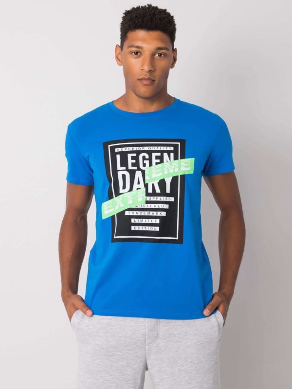 Blue Merrick print t-shirt for men