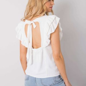 White blouse with ruffles Macy OCH BELLA