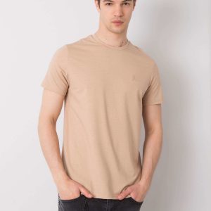 Beige t-shirt for men basic Kenneth LIWALI