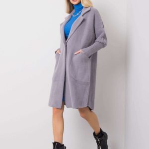 Grey alpaca coat Eveline