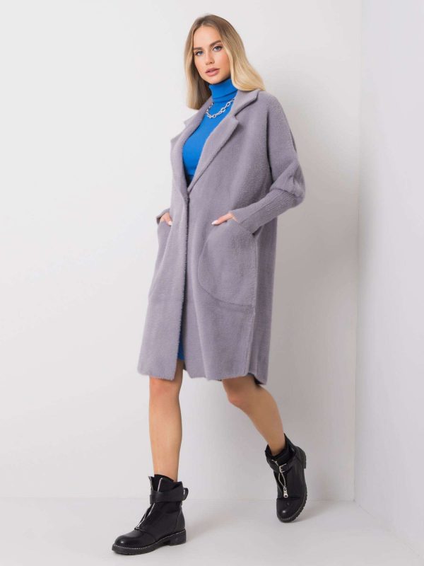 Grey alpaca coat Eveline