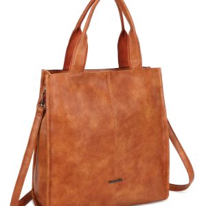 Light brown eco-leather city bag LUIGISANTO