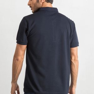 Navy Blue Green Men's Polo Shirt Reverse