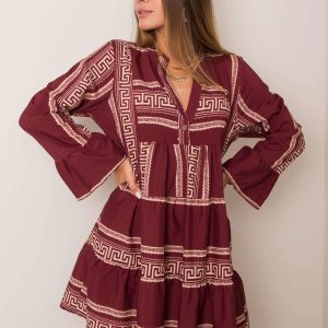 Burgundy Ginger Dress