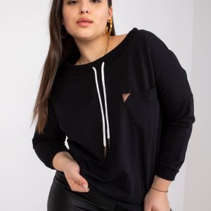 Black Short Sweatshirt Plus Size Louna