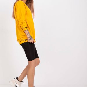 Charliza Dark Yellow Cotton Sweatshirt