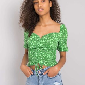 Green blouse with patterns of Aurinda RUE PARIS