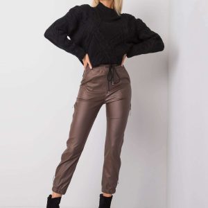 Brown Jackie Waxed Pants