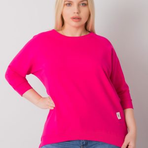 Ninetta plus size fuchsia cotton sweatshirt