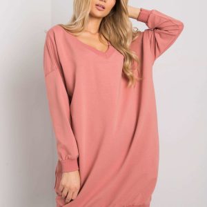 Dirty pink V-neck sweatshirt Nayla