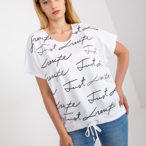 White Loose Plus Size Cotton T-Shirt