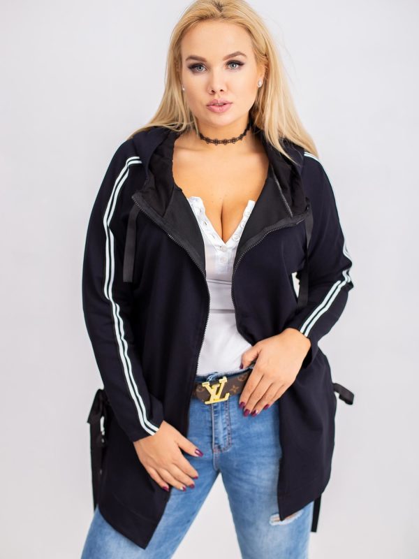 Navy Blue Plus Size Hoodie