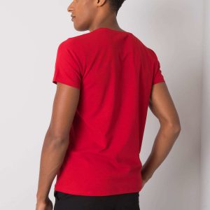 Burgundy men's t-shirt with round neck Royce