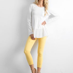 Women's white tunic with flounce