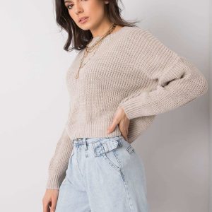 Beige classic sweater Claudette RUE PARIS