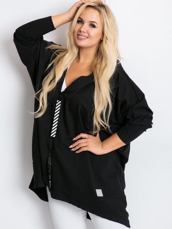 Black plus size City sweatshirt