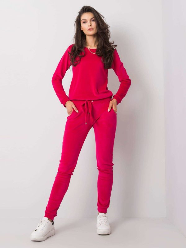 Fuchsia velour set Clarisa RUE PARIS