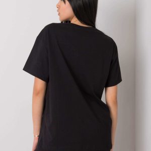 Black T-shirt with Berry print