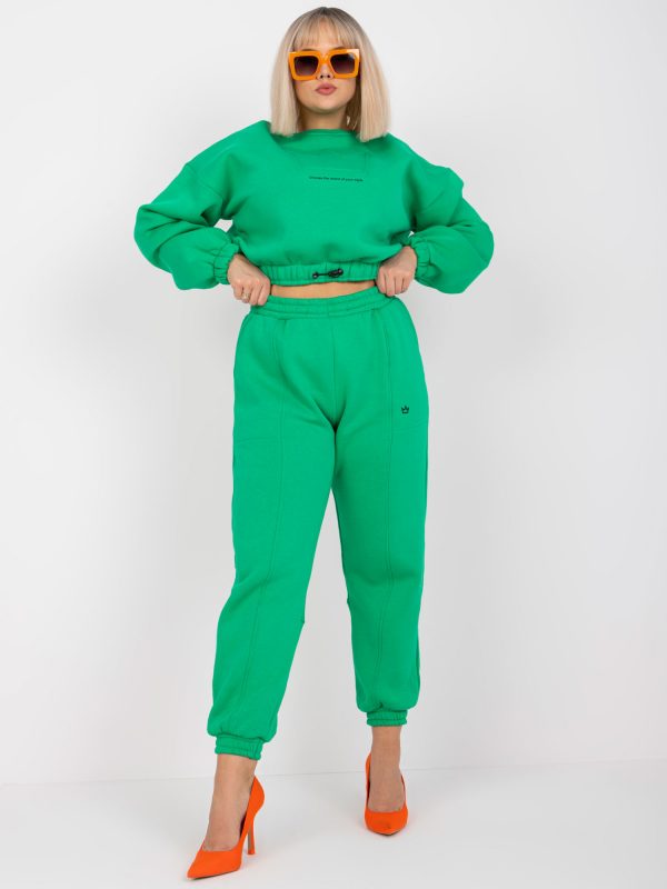 Green sweatshirt set plus size with Maleah pants