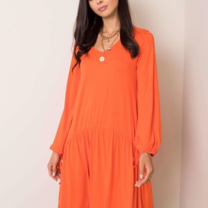 Orange dress Luciana RUE PARIS