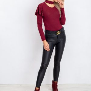 Burgundy Everly blouse