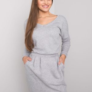 Grey melange dress Kloe RUE PARIS