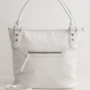 White soft bag made of eco leather