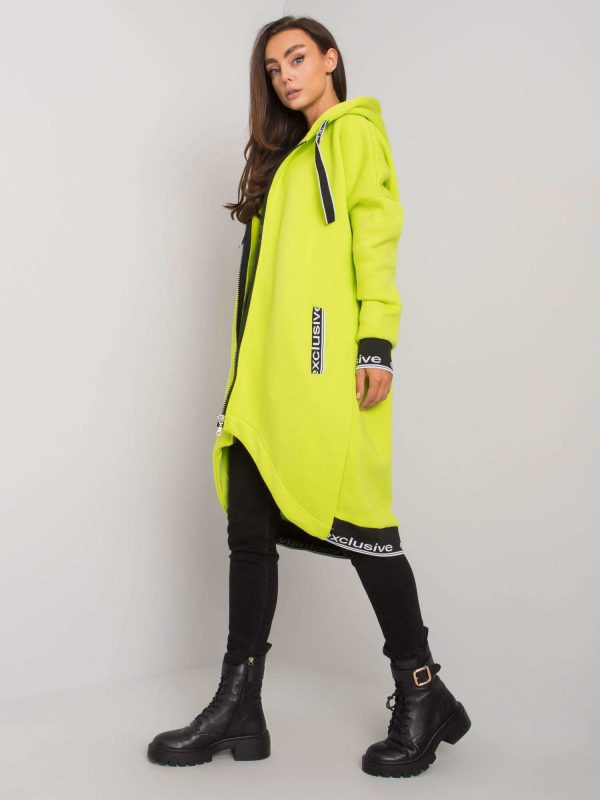 Mayar Lime Zip Hoodie