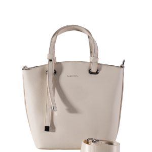 Light Beige Wide Strap Shoulder Bag