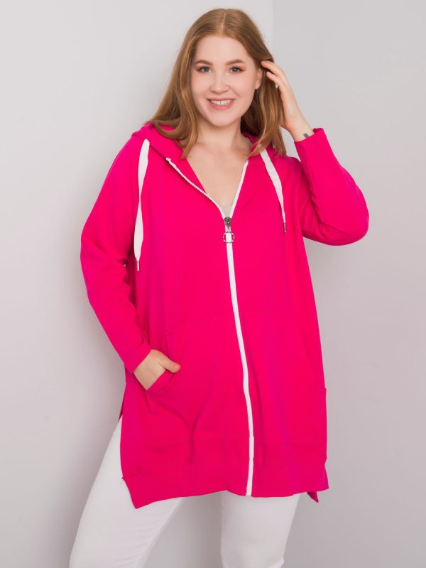 Fuchsia plus size sweatshirt Idrissa