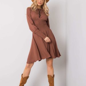 Dark brown casual dress Mantua RUE PARIS