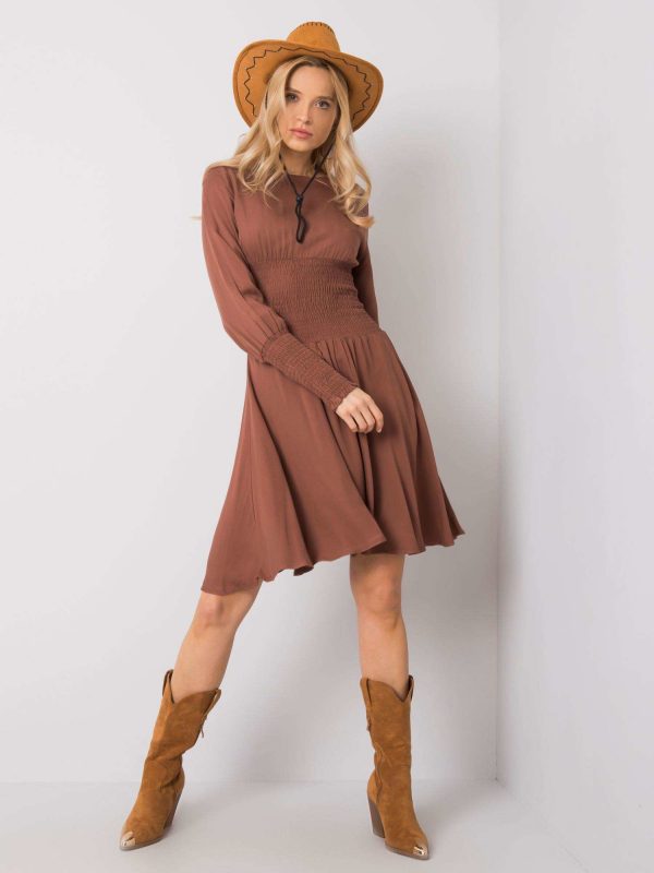 Dark brown casual dress Mantua RUE PARIS