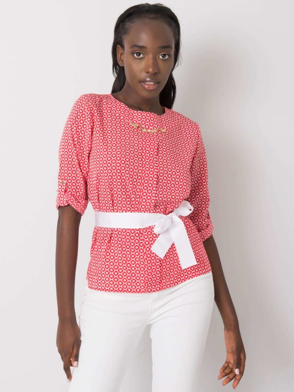 Red blouse with Guadelupe belt