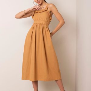 Light brown dress Elisa RUE PARIS