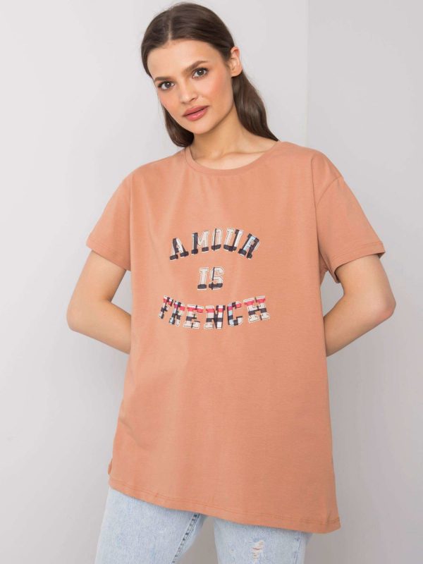 Camel t-shirt with Elani inscription