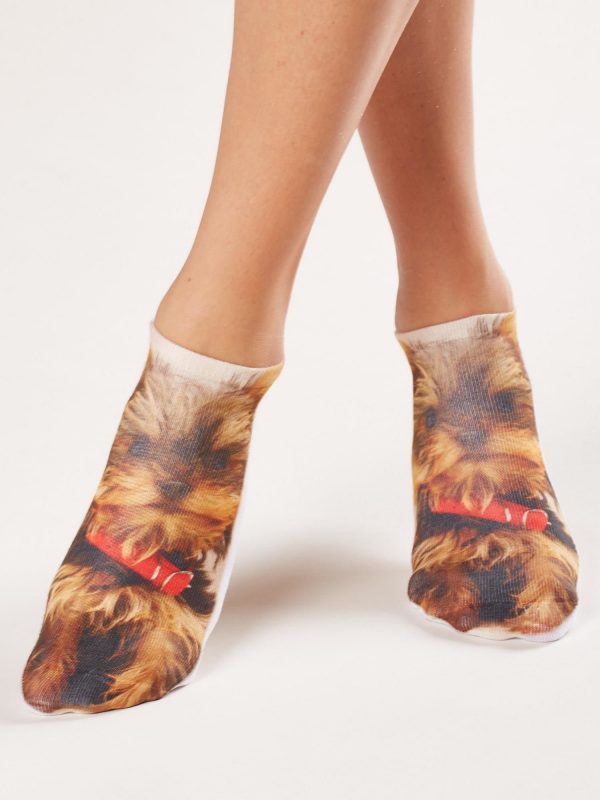 Dog Print Footwear Socks