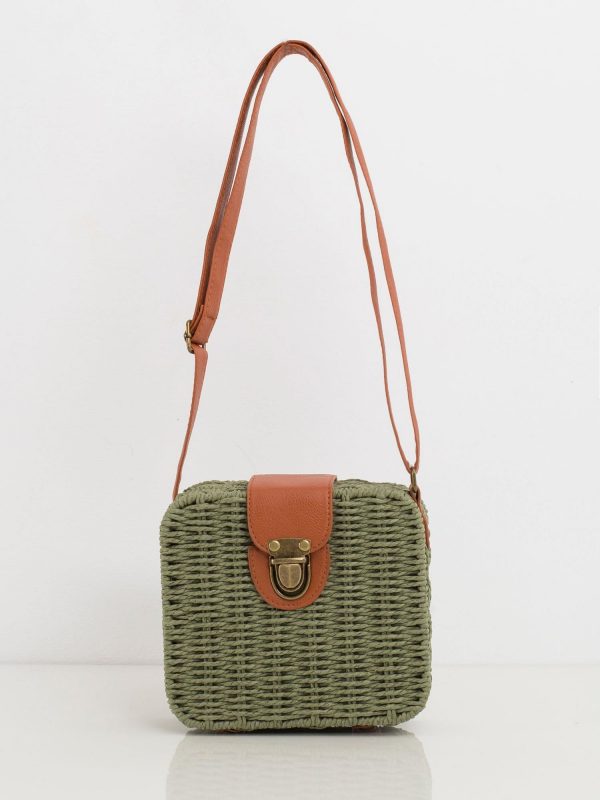 Khaki Braided Handbag