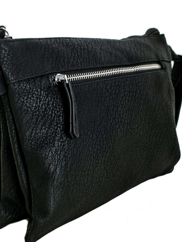 Black Eco Leather Messenger