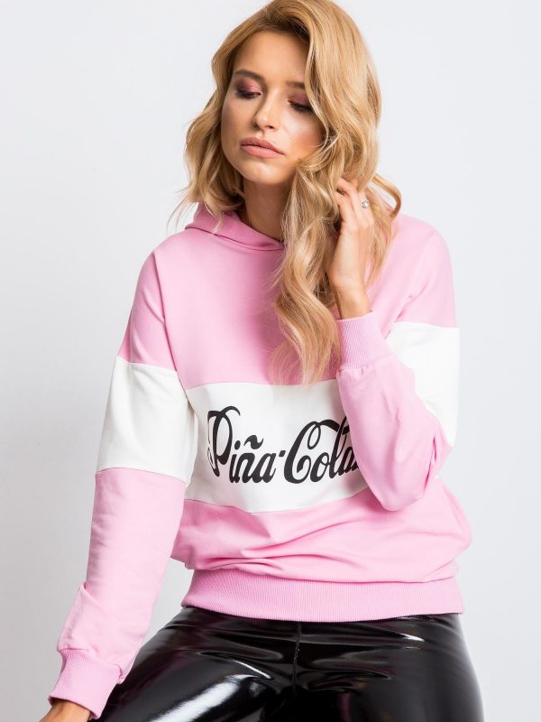 Pina pink and white sweatshirt