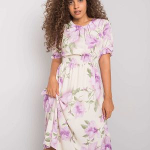 Light Beige Floral Dress Yael