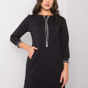 Black cotton dress Sinead RUE PARIS