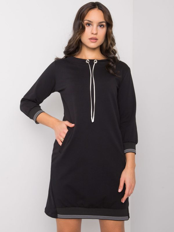 Black cotton dress Sinead RUE PARIS