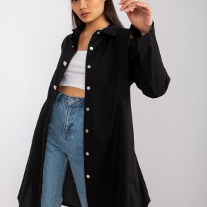 Black long shirt for women Noelle