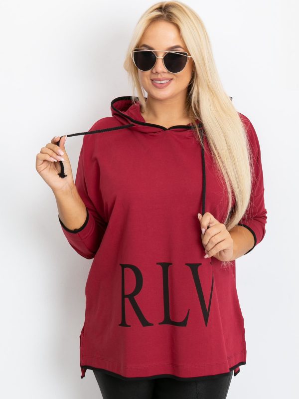 Burgundy plus size sweatshirt Skip