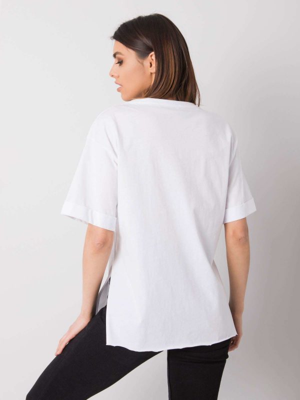 White T-shirt for women with print Navaeh RUE PARIS