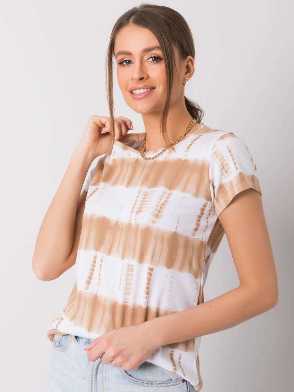 Beige and white T-shirt Gianna