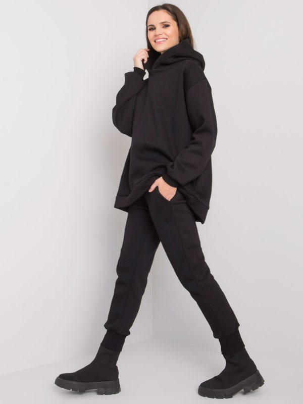 Black two-piece sweatshirt set Lucia